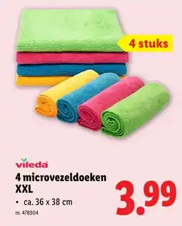 Lidl Vileda 4 microvezeldoeken XXL aanbieding