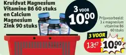 Kruidvat Kruidvat Magnesium Vitamine B6 en Calcium Magnesium Zink aanbieding