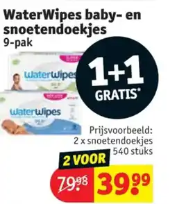 Kruidvat WaterWipes baby- en snoetendoekjes aanbieding