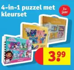 Kruidvat 4-in-1 puzzel met kleurset aanbieding