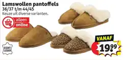 Kruidvat Lamswollen pantoffels aanbieding