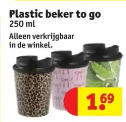 Kruidvat Plastic beker to go aanbieding