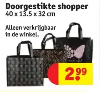Kruidvat Doorgestikte shopper aanbieding