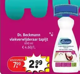 Kruidvat Dr. Beckmann vlekverwijderaar tapijt aanbieding