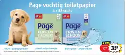 Kruidvat Page vochtig toiletpapier aanbieding