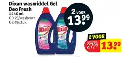 Kruidvat Dixan wasmiddel gel deo fresh aanbieding