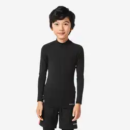 Decathlon THERMOSHIRT MET LANGE MOUWEN VOOR KINDEREN KEEPCOMFORT 100 ZWART aanbieding