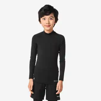 Decathlon THERMOSHIRT MET LANGE MOUWEN VOOR KINDEREN KEEPCOMFORT 100 ZWART aanbieding