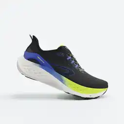 Decathlon Hardloopschoenen voor asfalt heren - Kiprun KS900 Support, zwart blauw geel aanbieding