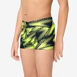 Decathlon Zwemboxer voor jongens Back to School zwart/geel aanbieding