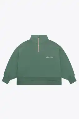 Decathlon Osaka Dames Cropped Half Zip Trui | Bayou Groen aanbieding