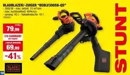 Hubo Black+Decker BEBLV300SB-QS 3-in-1 elektrische bladblazer en -zuiger 3000W aanbieding