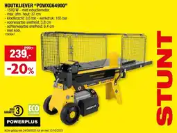 Hubo Powerplus POWXG64900 houtkliever 37cm 1500W aanbieding