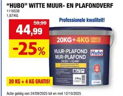 Hubo HUBO WITTE MUUR- EN PLAFONDVERF aanbieding