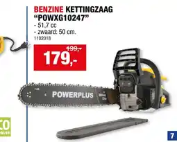 Hubo Powerplus POWXG10247 benzine kettingzaag 51,7cc 500mm aanbieding