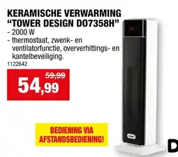 Hubo DOMO KERAMISCHE VERWARMING TOWER DESIGN DO7358H❞ aanbieding