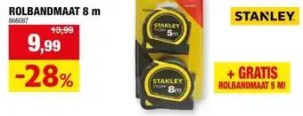 Hubo Stanley Tylon rolmeter 8m + 5m aanbieding
