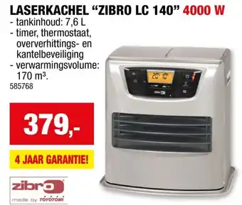 Hubo Zibro LC140 laserkachel 4000W aanbieding