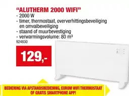 Hubo Eurom Alutherm 2000 wifi convectorkachel 2000W aanbieding