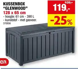 Hubo Keter Glenwood kussenbox 128x65x61 cm antraciet aanbieding