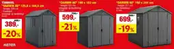 Hubo Keter Darwin 66 kunststof tuinhuis 190x183x221 cm grijs aanbieding