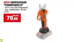 Hubo Powerplus Dual Power POWDPG80510 accu snoeischaar 20V Li-Ion 30mm zonder accu aanbieding