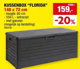 Hubo Florida kussenbox 148x72x60 cm grafiet aanbieding