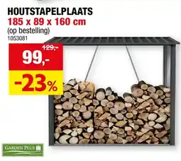 Hubo Garden Plus Tocon houtstapelplaats 185x89x160 cm aanbieding