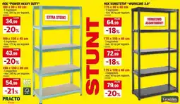 Hubo Practo Home Power Heavy Duty opbergrek 180x90x40 cm metaal/hout aanbieding