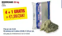 Hubo Hubo rivierzand 0-2 mm 25kg aanbieding