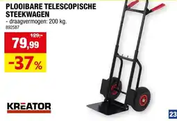 Hubo Kreator KRT670303 steekwagen plooibaar 200kg telescopisch aanbieding
