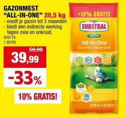 Hubo Substral All-in-One gazonmest 20,5kg aanbieding