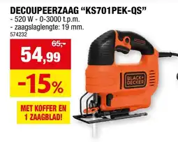 Hubo Black+Decker KS701PEK-QS decoupeerzaag 520W aanbieding