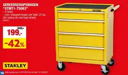Hubo Stanley gereedschapswagen 75x53x78 cm aanbieding