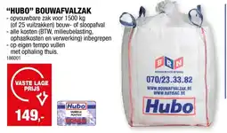 Hubo Hubo Bouwafvalzak 1500kg afhaling inbegrepen aanbieding