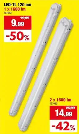 Hubo Select Plus LED TL-armatuur T8 G13 2x18 W spatwaterdicht aanbieding