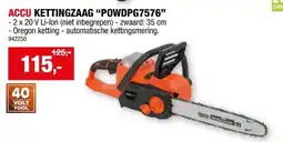 Hubo POWDPG7576 accu kettingzaag 2x20 V Li-Ion 350mm zonder accu aanbieding