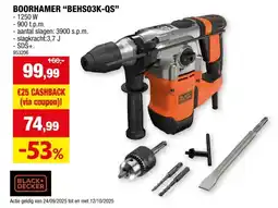 Hubo Black+Decker BEHS03K-QS boorhamer 1250W aanbieding