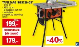 Hubo Black+Decker tafelzaag 1800W 250mm aanbieding