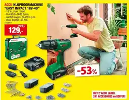 Hubo ACCU KLOPBOORMACHINE EASY IMPACT 18V-40 aanbieding