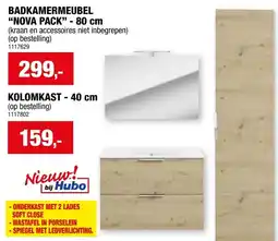 Hubo Nova Pack badkamermeubel 2 lades 80cm Aritsan eik aanbieding