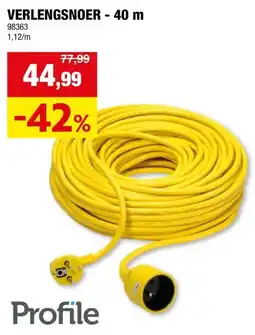 Hubo Profile verlengsnoer 40m 3G 1,5mm² geel aanbieding
