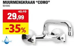 Hubo Aquatrends Como keukenkraan tweegreeps wandmontage draaibaar aanbieding