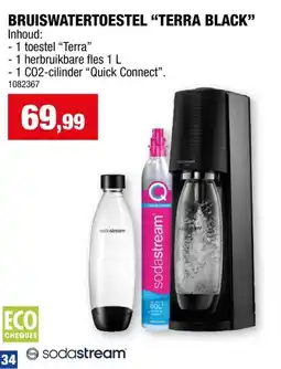 Hubo SodaStream Terra bruiswatertoestel zwart aanbieding