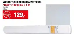 Hubo Excellence Glasweefsel voorgeschilderd 1x50 m ruit aanbieding