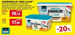 Hubo Bison Wand&Klaar behanglijm voor vliesbehang 2,5kg aanbieding