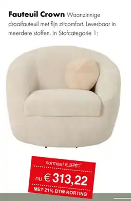 Woonsquare Fauteuil Crown aanbieding