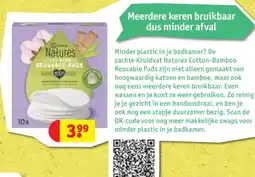 Kruidvat Cotton-Bamboo Reusable Pads aanbieding