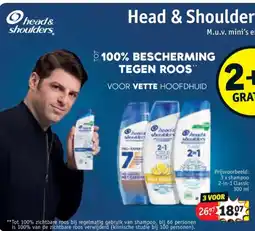 Kruidvat 3 x shampoo 2-in-1 Classic 300 ml aanbieding