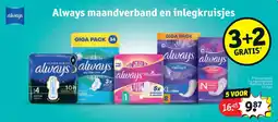 Kruidvat 5 x maandverband Platinum Normal 12 stuks aanbieding
